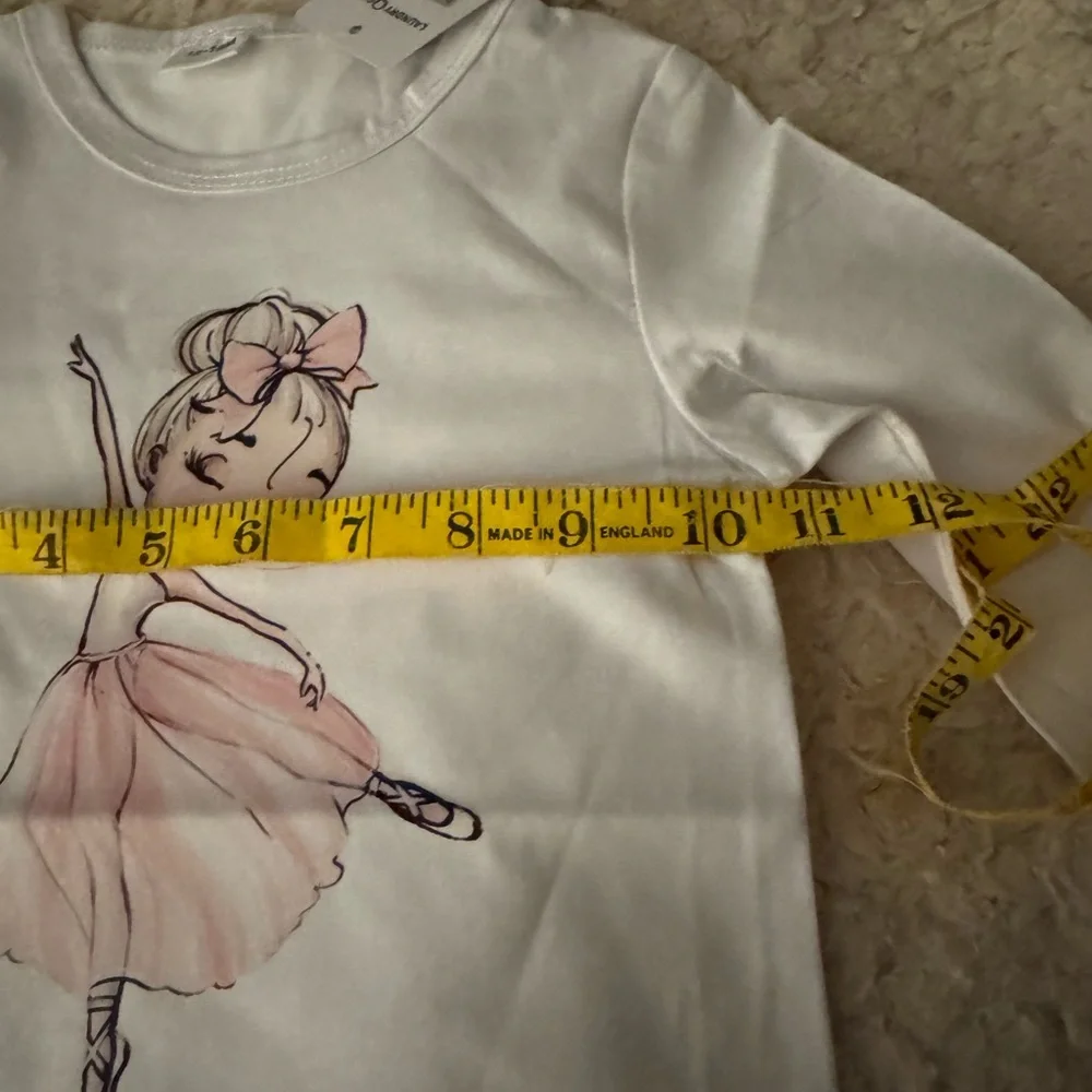 12-18M Ballerina‎ Tee & Pink Pleated Skort Set Baby Girl Outfit NWT